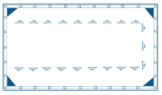 大型車平シートオーダー用紙（ペケット三方向仕様）